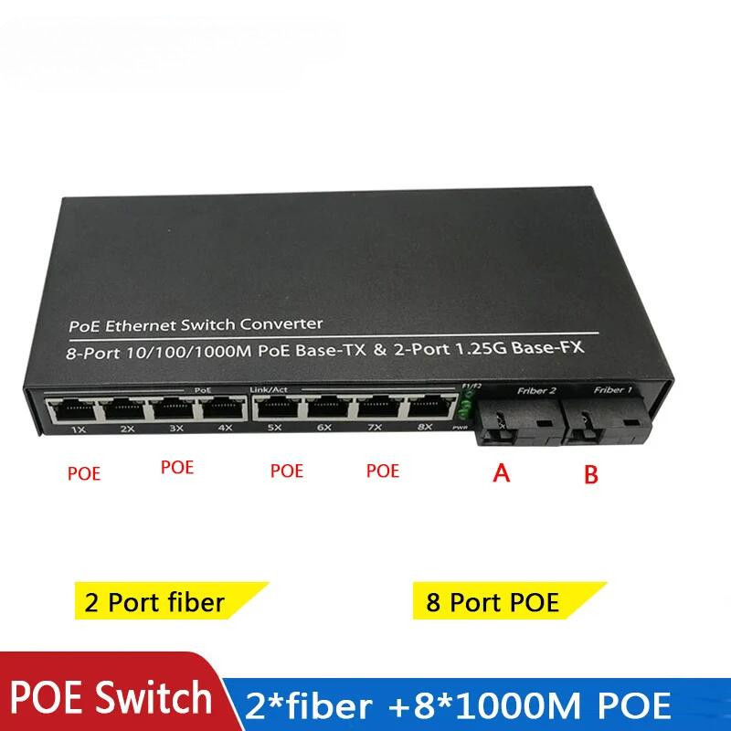 POE Switch 4 POE 2 Fiber 2F5GE - Power Over Ethernet recension och pris
