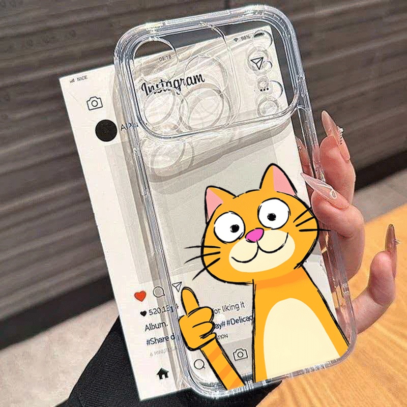 Cute Cartoon Orange Cat Phone  - Receipt Printer Thermal recension och pris